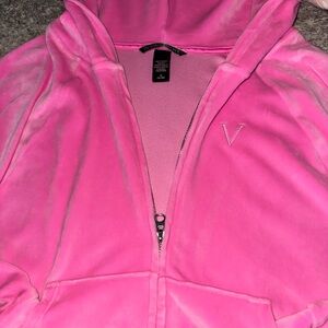 Vintage Y2K, Victoria’s Secret pink Valore zip up hoodie medium